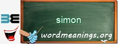 WordMeaning blackboard for simon